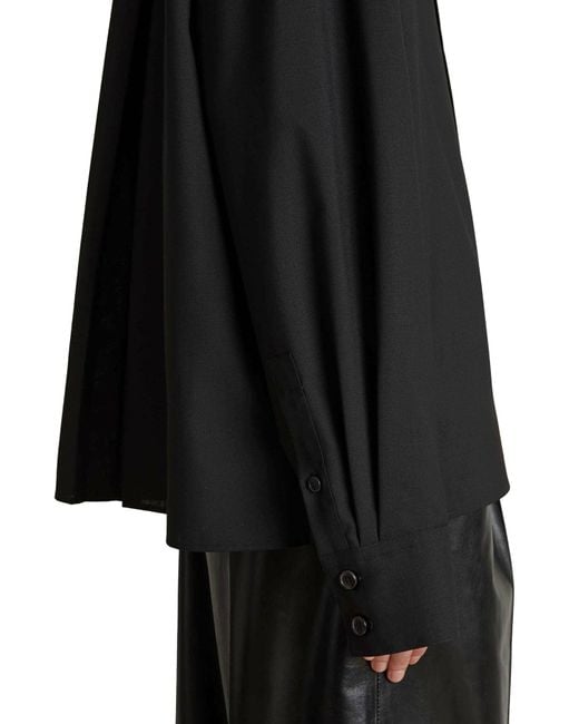 Camicia yatty in lana tropicale di Khaite in Black