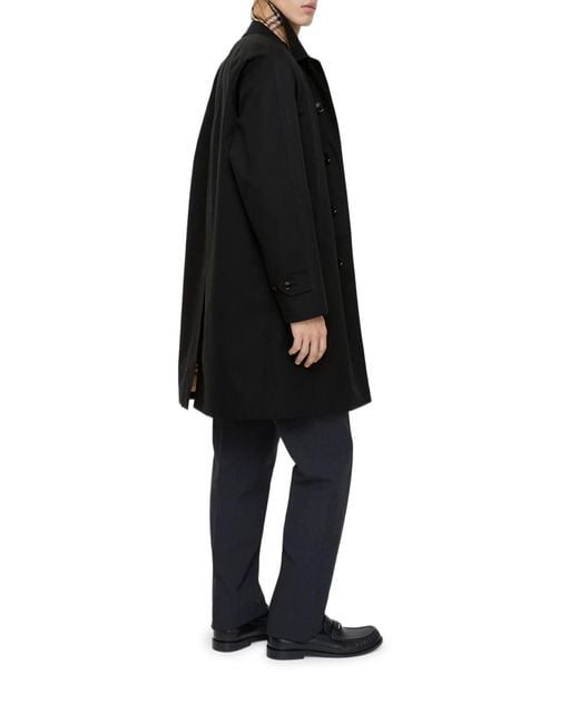Burberry Black Heritage Camden Medium Car Coat for men