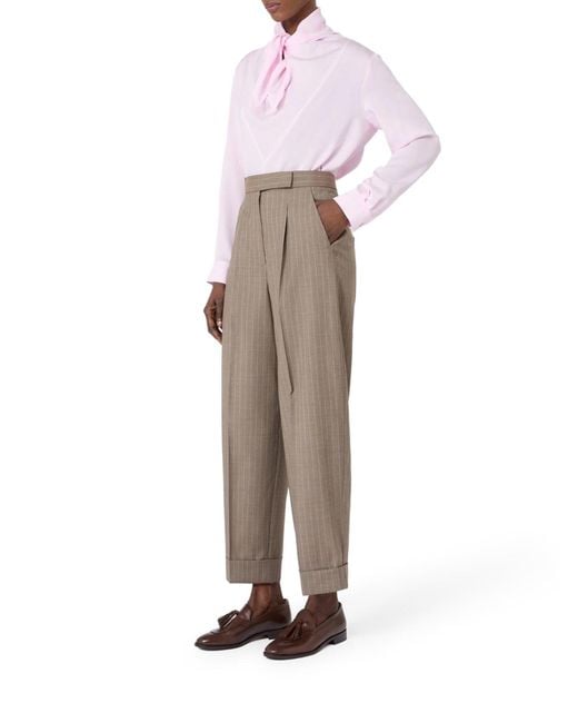 Max Mara Pink Silk Charmeuse Blouse