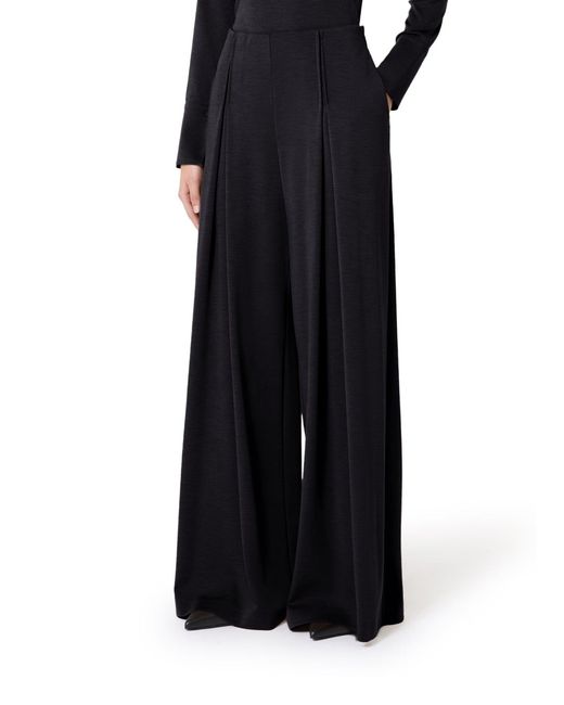 Max Mara Pure Blue Wool Jersey Trousers