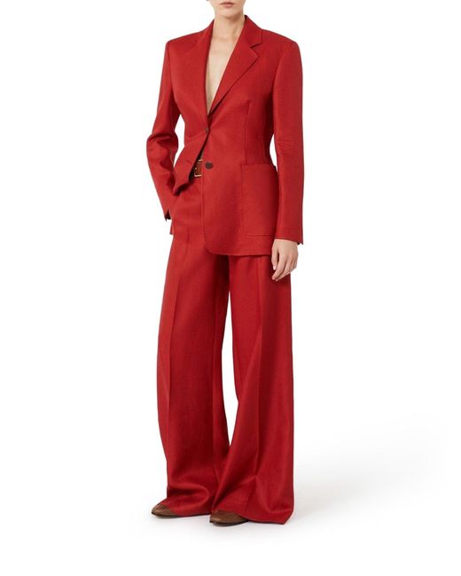 Max Mara Red Single-Breasted Volonta Jacket