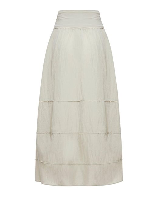 Transit White Silk Blend Skirt