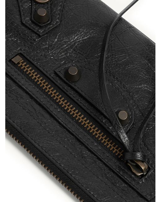 Balenciaga Black Le City Clutch With Shoulder Strap