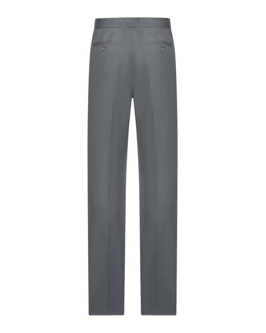 Lardini Gray Tailored Trousers With Belt for men