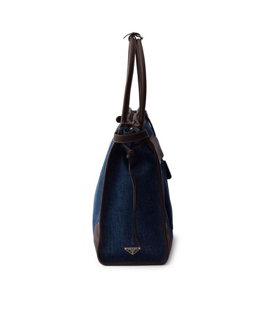Prada Blue Bonnie Shopping Bag for men
