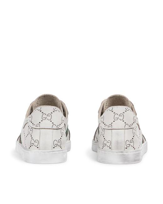 Gucci White Low Stretch Sneaker for men