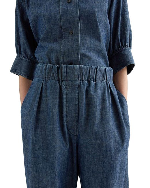 Jil Sander Blue Wide Leg Trousers