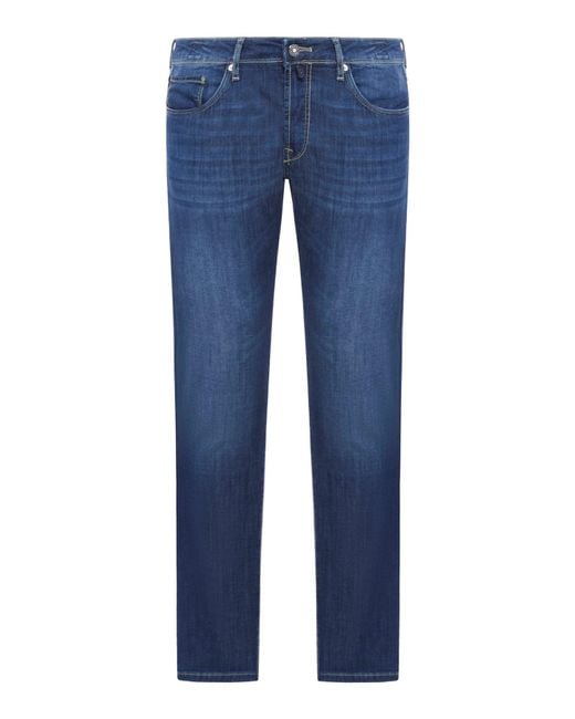 Incotex Blue Slim Jeans In Stretch Cotton for men