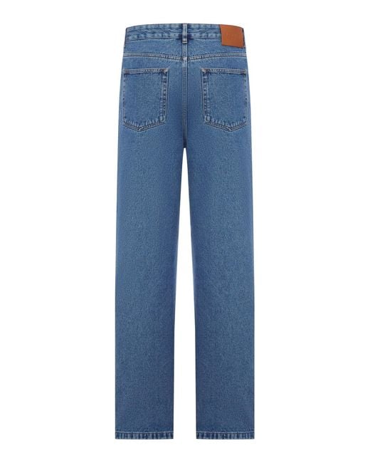 Loewe Blue Baggy Anagram Denim Jeans for men