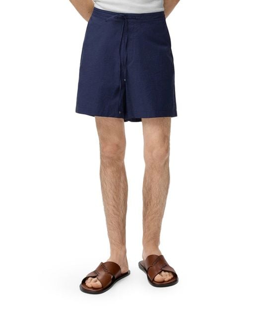 Loewe Blue X Paula's Ibiza Fluid Cotton Poplin Shorts for men