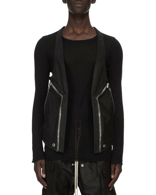 Rick Owens Bauhaus Temple Vest in Blue for Men | Lyst