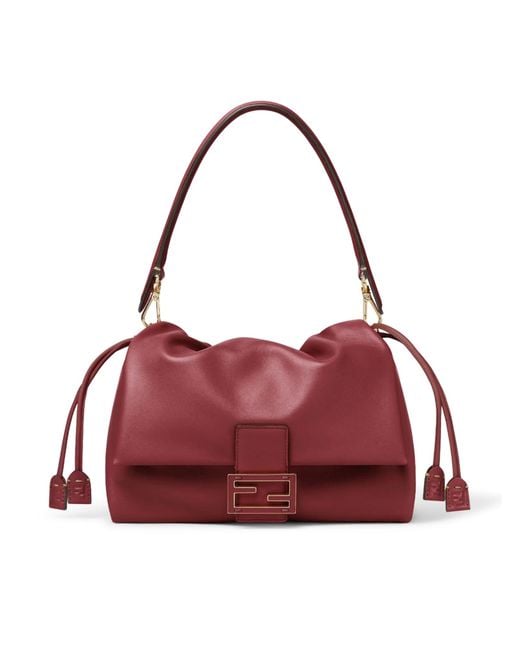 Fendi Red Medium Size Baguette Mamma Bag