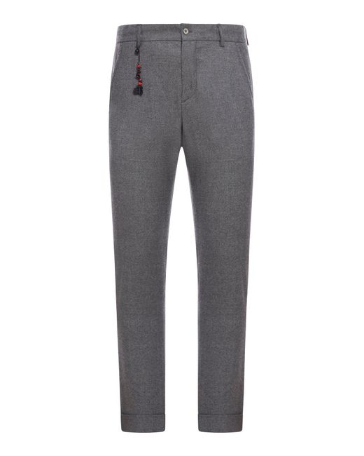 Marco Pescarolo Gray Cashmere Pants for men