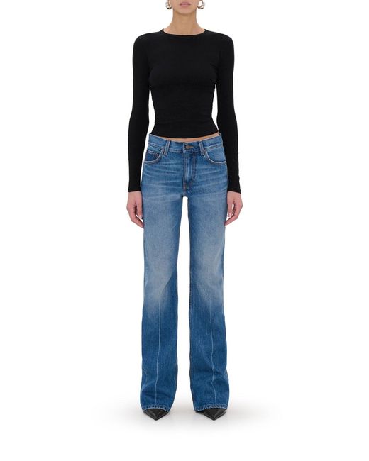 Haikure Blue Flora Denim Jeans