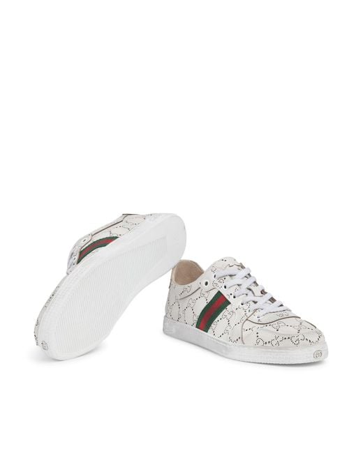 Gucci White Low Stretch Sneaker for men