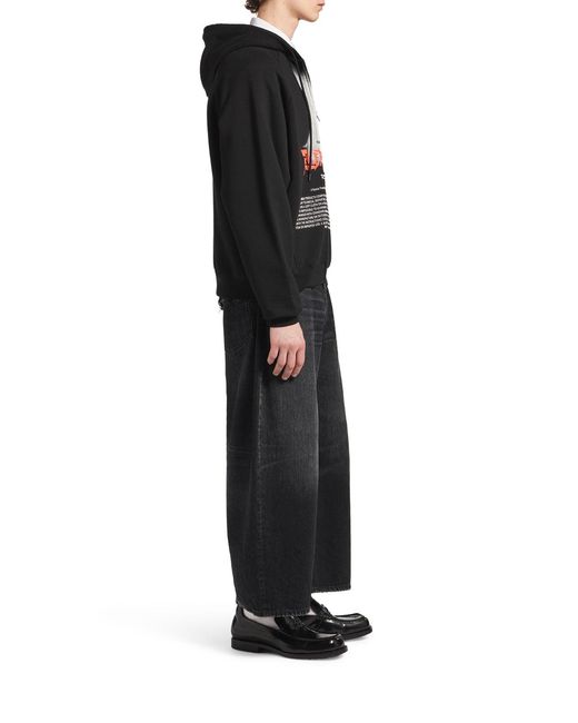 Balenciaga Blue The Door Oversized Zip Sweatshirt for men