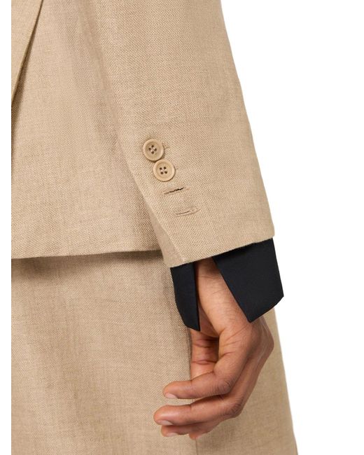 Max Mara Natural Double-Breasted Blazer