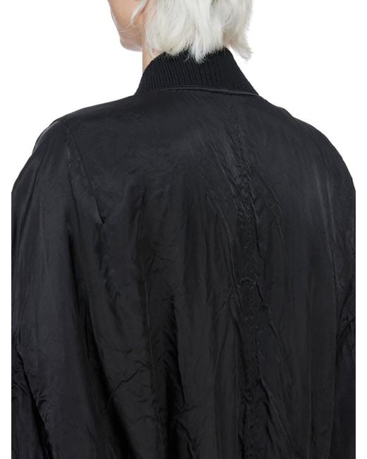 Rick Owens Blue Oversized Padded Bomber Jacket