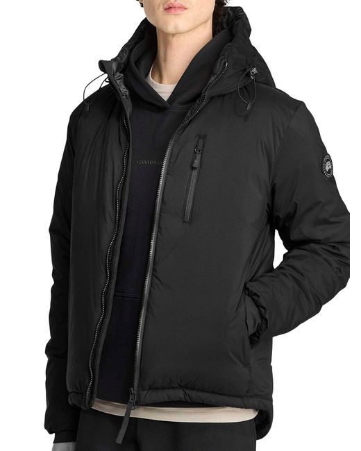 Canada Goose Black Lodge Label Hooded Jacket for men