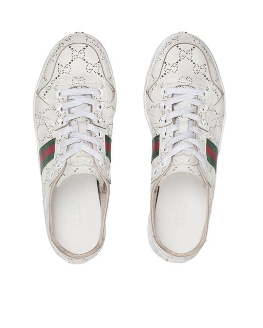Gucci White Low Stretch Sneaker for men