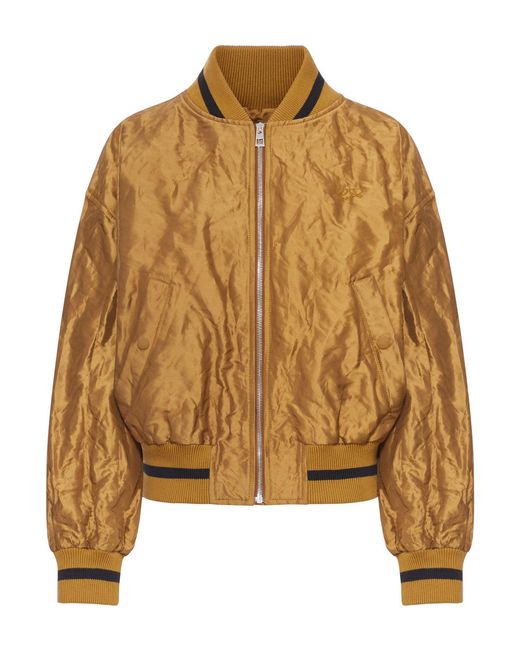 Loewe Brown Technical Fabric Bomber Jacket
