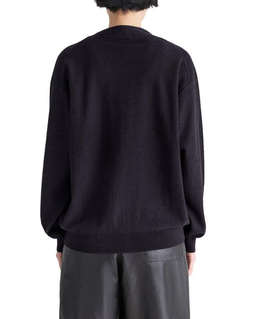 Lemaire Blue Relaxed Twisted Cardigan