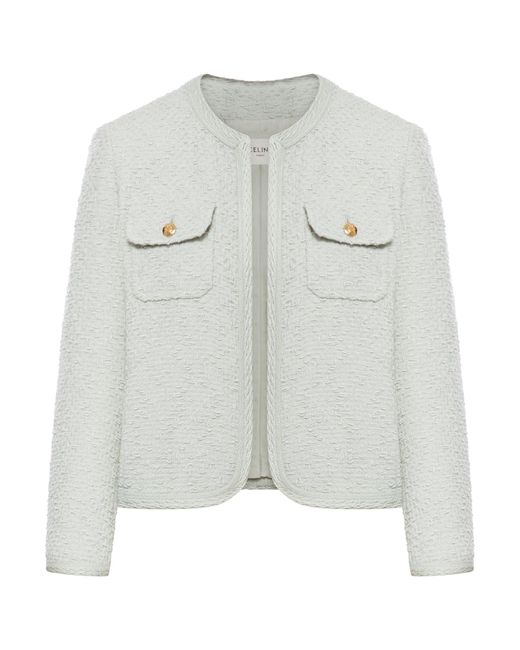 Céline White Jacket Without Buttons