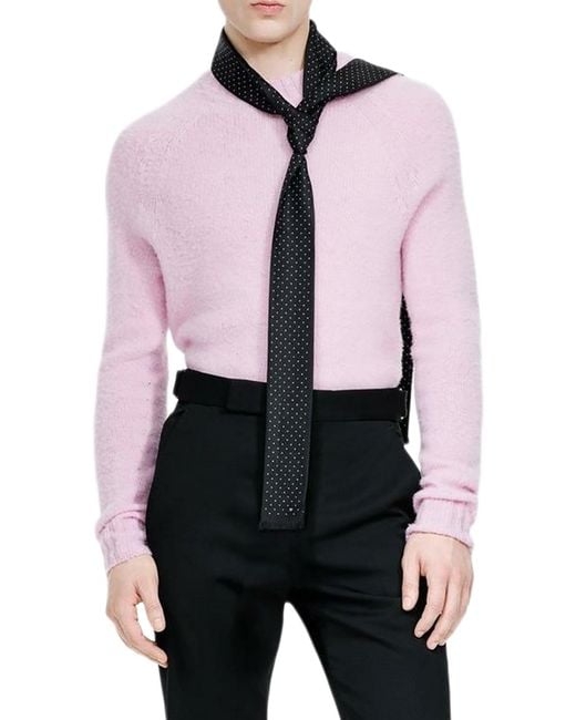 Tom Ford White Micro Polka Dot Foulard for men