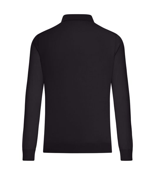 Nome G Blue Cotton Knitted Tennis Polo for men