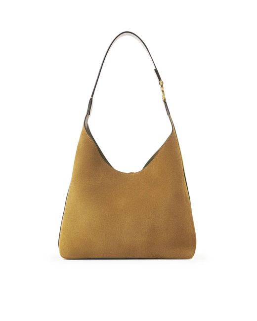 Borsa hobo marcie piccola in pelle scamosciata di Chloé in Natural