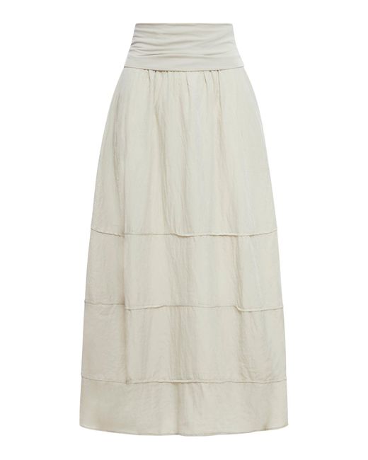 Transit White Silk Blend Skirt