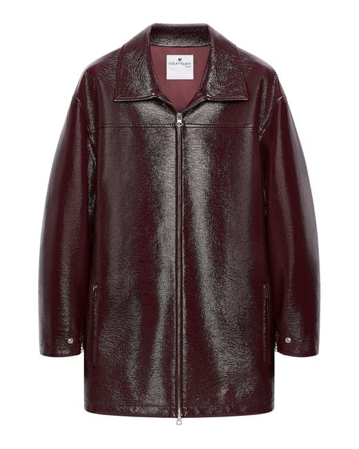 Courreges Purple Oversized Vinyl Jacket