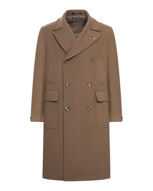 Cappotto sherry in lana di Tagliatore in Brown da Uomo
