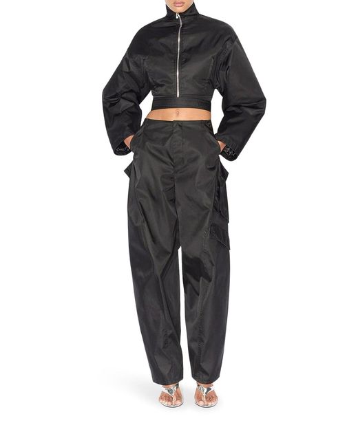 Alaïa Blue Taffeta Cargo Pants