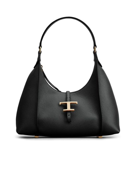 Tod's Black T Timeless Tote Bag