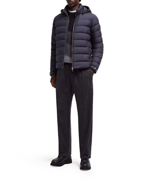 Piumino corto arneb con cappuccio di Moncler in Blue da Uomo