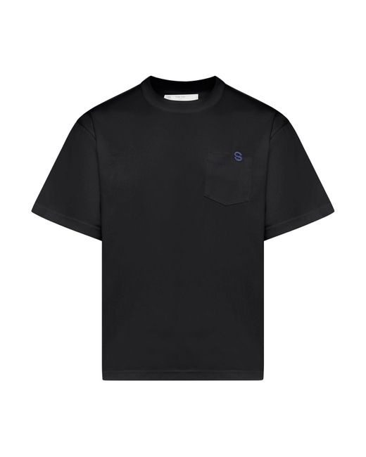 T-shirt con ricamo di Sacai in Black da Uomo