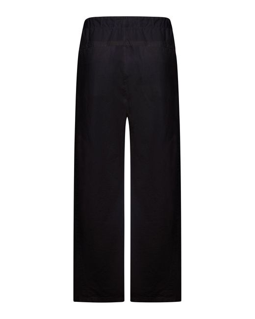 Transit Black Wide-Leg Linen Blend Trousers for men