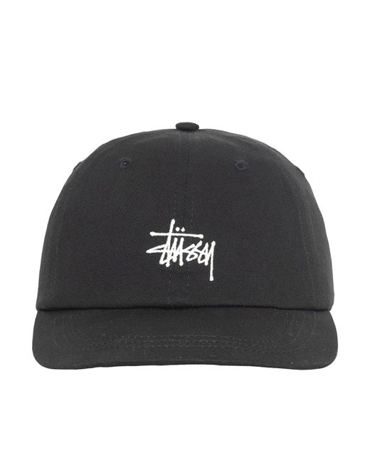 Stussy Black Low Pro Basic Stock Strapback for men