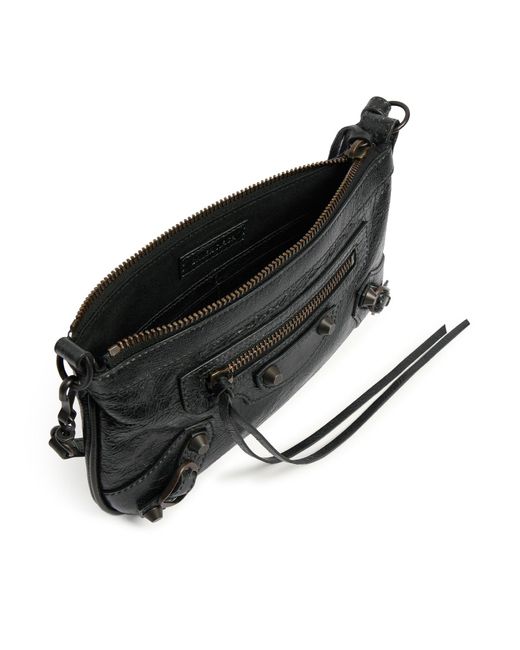 Balenciaga Black Le City Clutch With Shoulder Strap