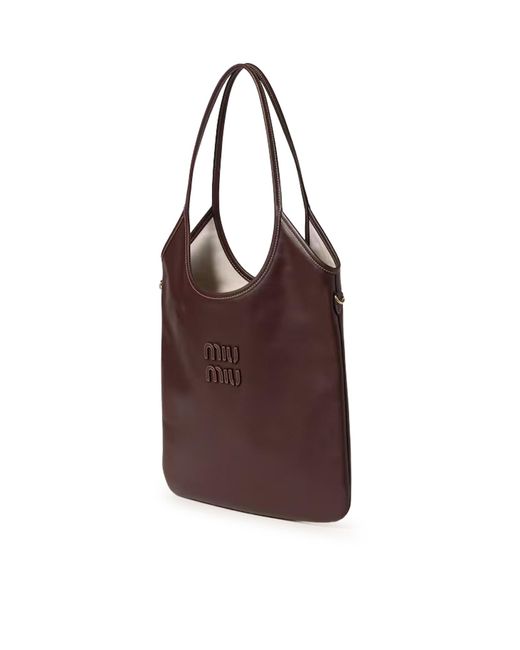 Miu Miu Brown Ivy Leather Bag