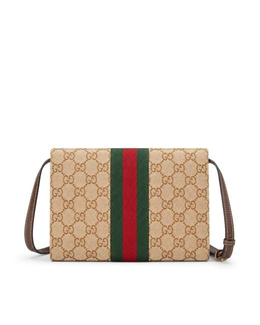 Gucci Multicolor Orsebit Web Wallet With Strap