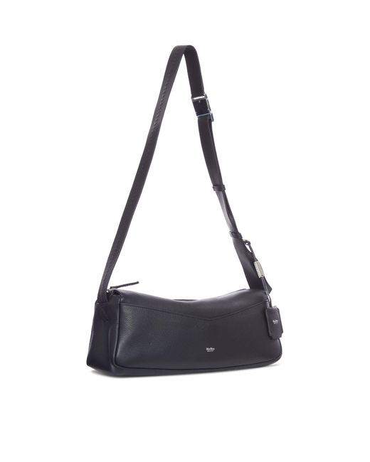 Max Mara White Hammered Leather Shoulder Bag