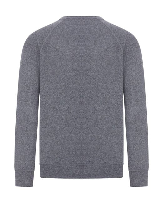 Nome G Gray Crewneck Cashmere Sweater for men