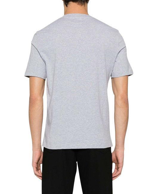 T-shirt in cotone con stampa logo di Brunello Cucinelli in White da Uomo