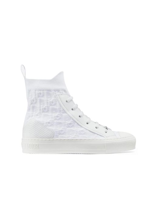 Dior White Mid-high Sneakers Walk `n` Dior