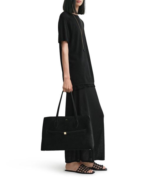 Borsa suede lounge tote di Totême  in Black