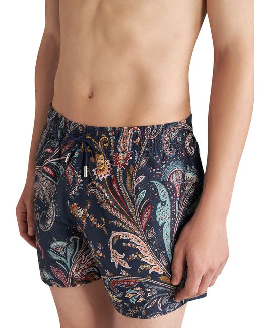 Etro Blue Swim Shorts Swimwear for men