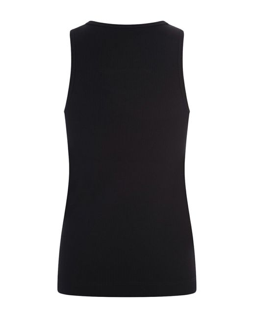 Top con placca logo di Givenchy in Black