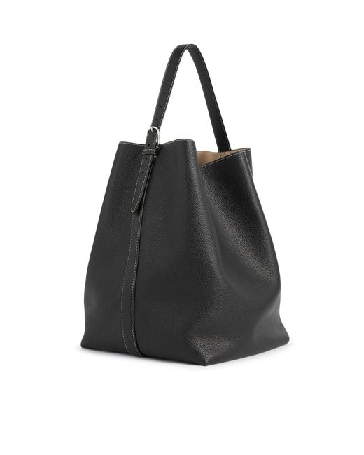 Totême Black Belted Tote Bag